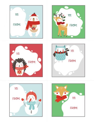 Free printable Christmas gift tags: 20+ sets of full-color holiday card  templates, at
